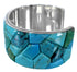 Turquoise Inlay Southwest Silver Bracelet FX27351